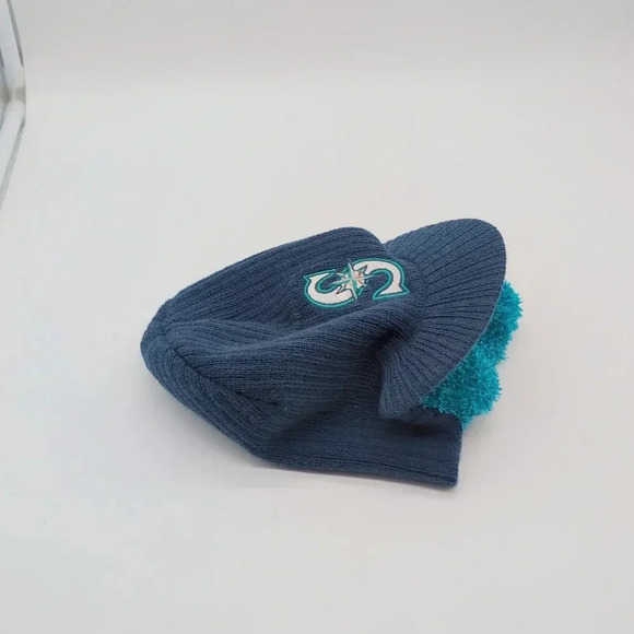 Seattle Mariners - Knit Beanie Beard Hat [Dark Blue Hat / Teal Beard] - 2015 SGA - Picture 4 of 5